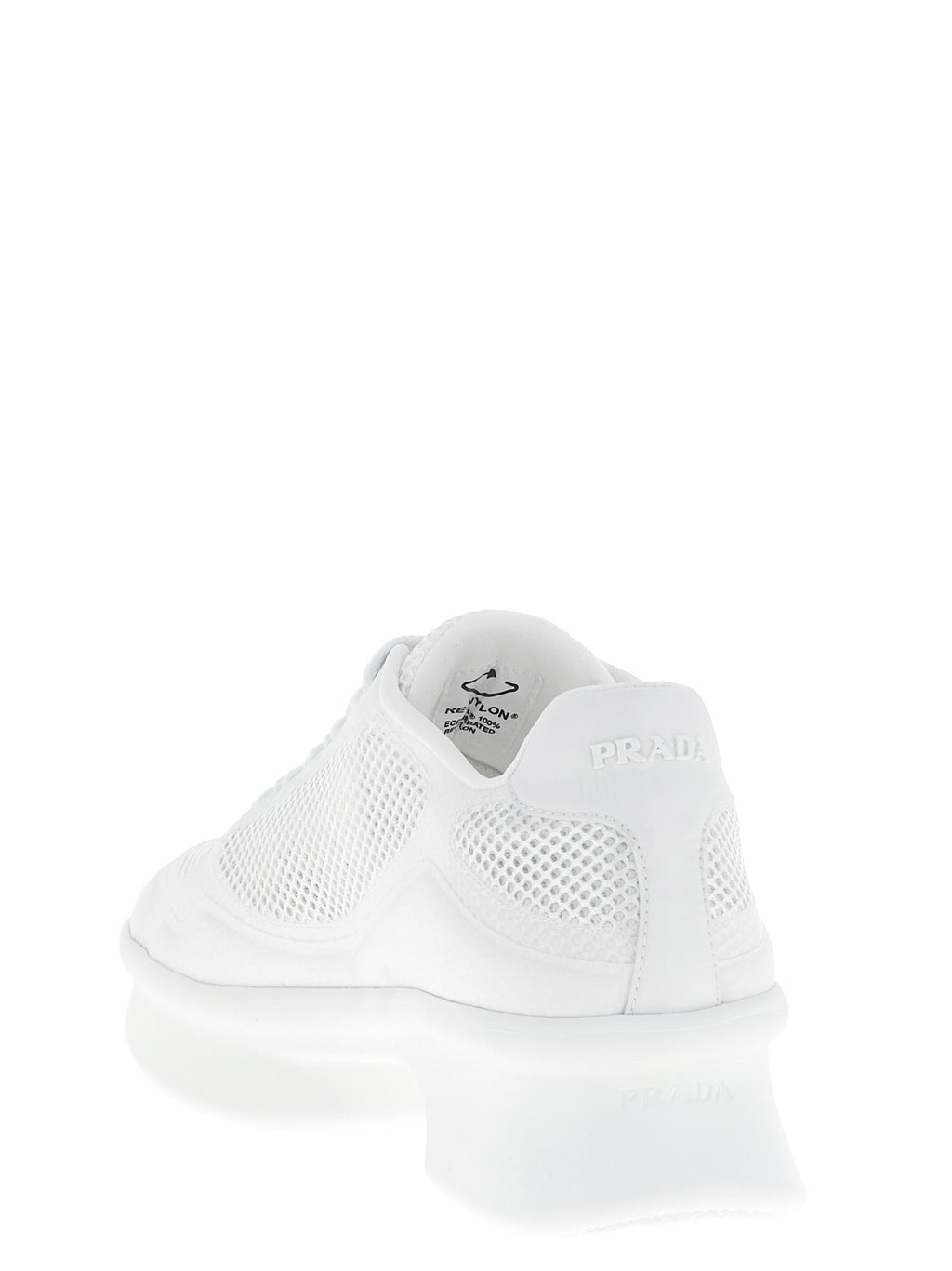Weiße Sneaker aus Polyester im Athletic-Stil