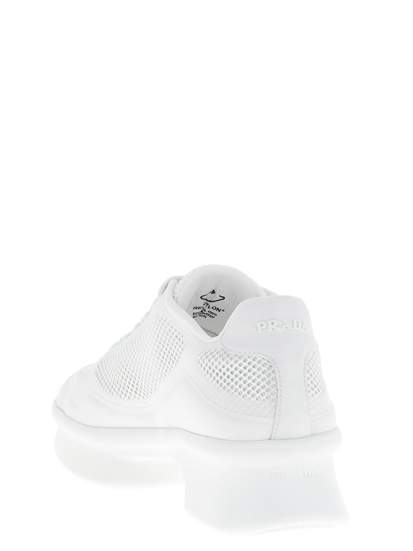 Weiße Sneaker aus Polyester im Athletic-Stil