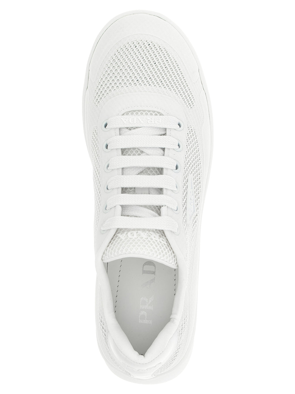 Weiße Sneaker aus Polyester im Athletic-Stil