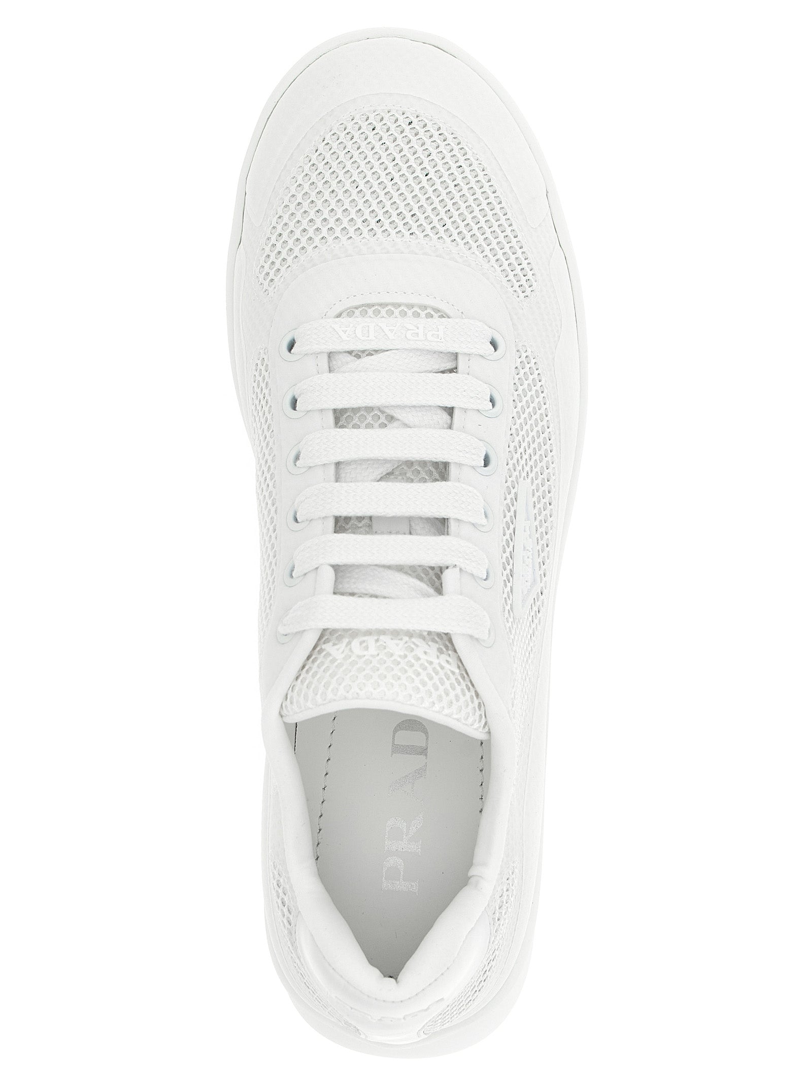 Weiße Sneaker aus Polyester im Athletic-Stil
