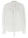 Weiße Baumwollbluse