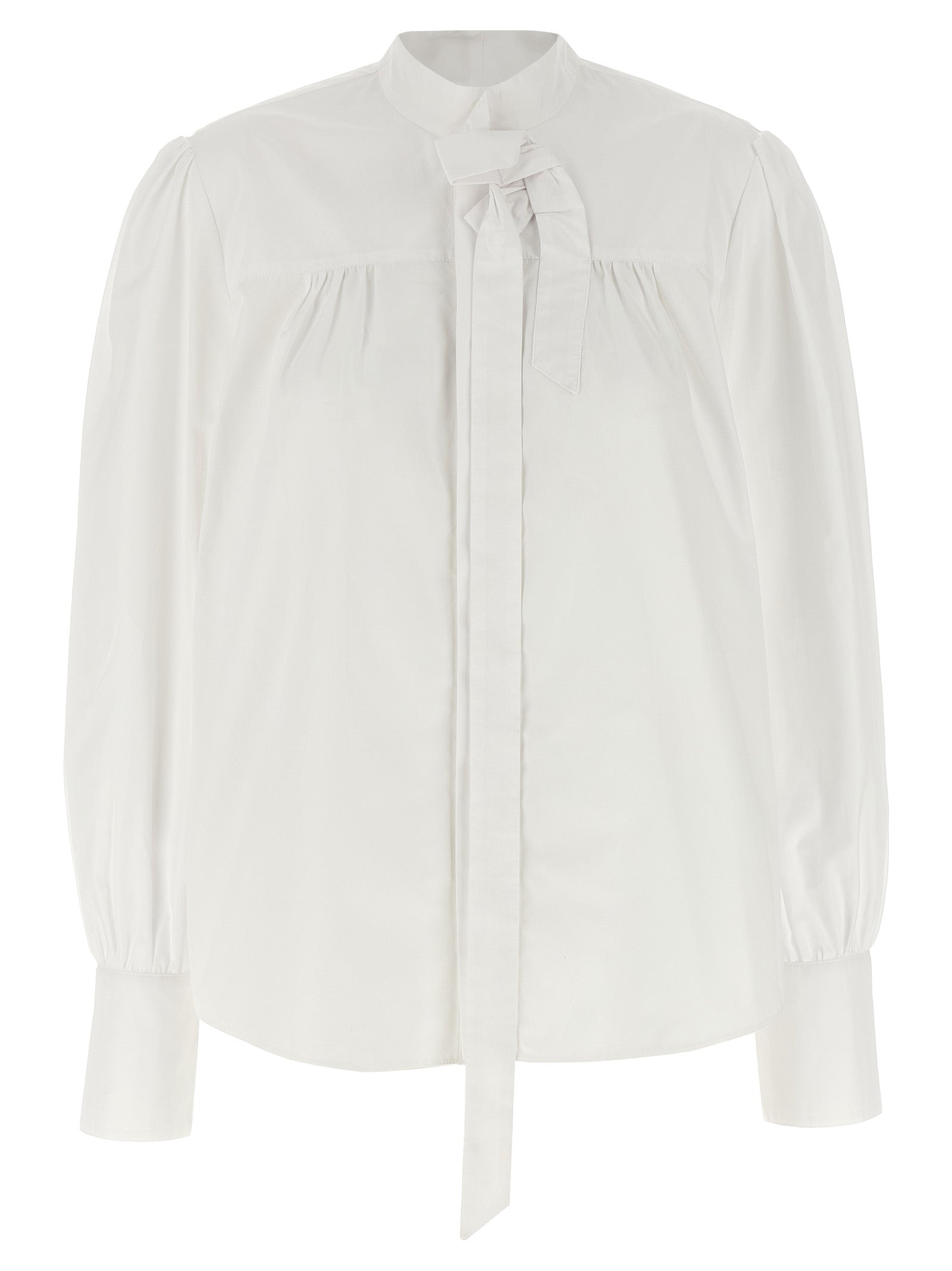 Weiße Baumwollbluse