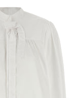 Weiße Baumwollbluse