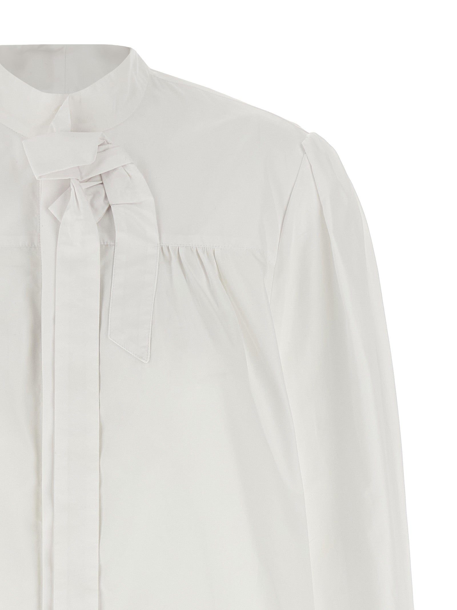 Weiße Baumwollbluse