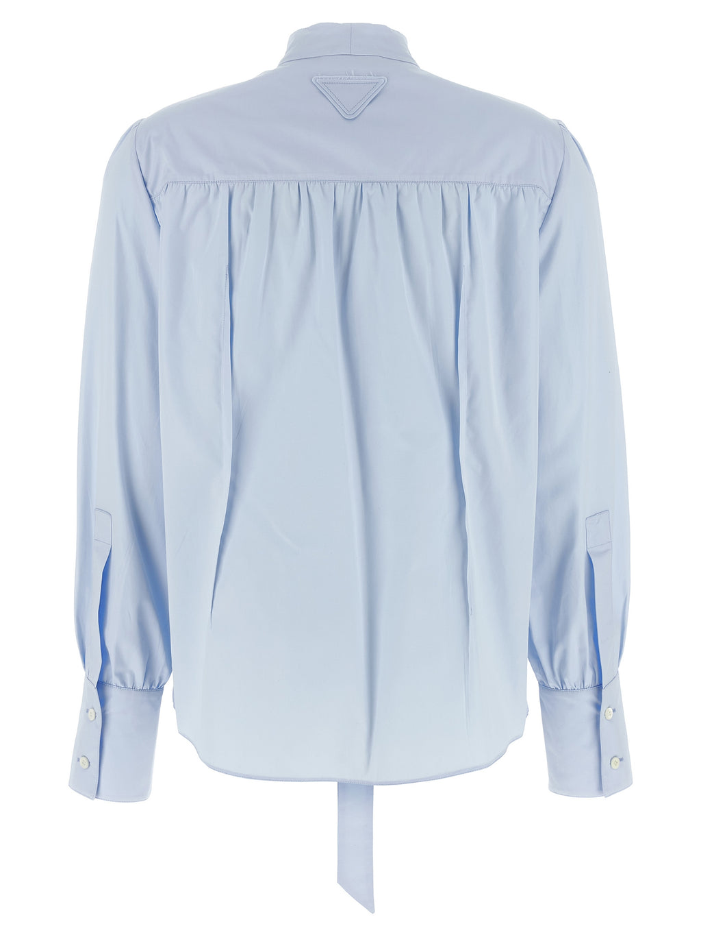Blaue Baumwollbluse
