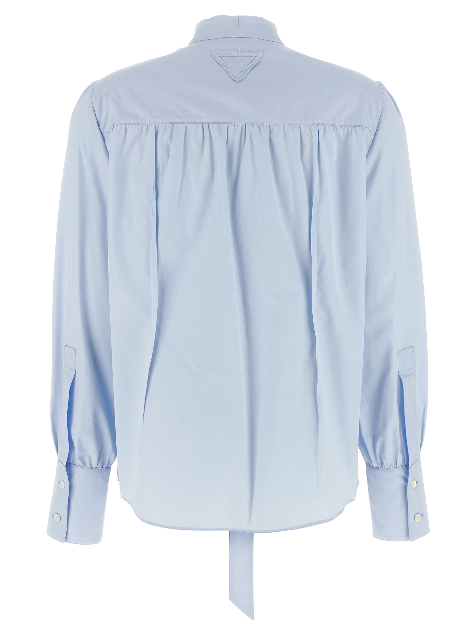 Blaue Baumwollbluse