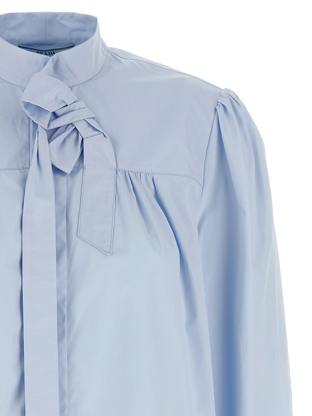 Blaue Baumwollbluse