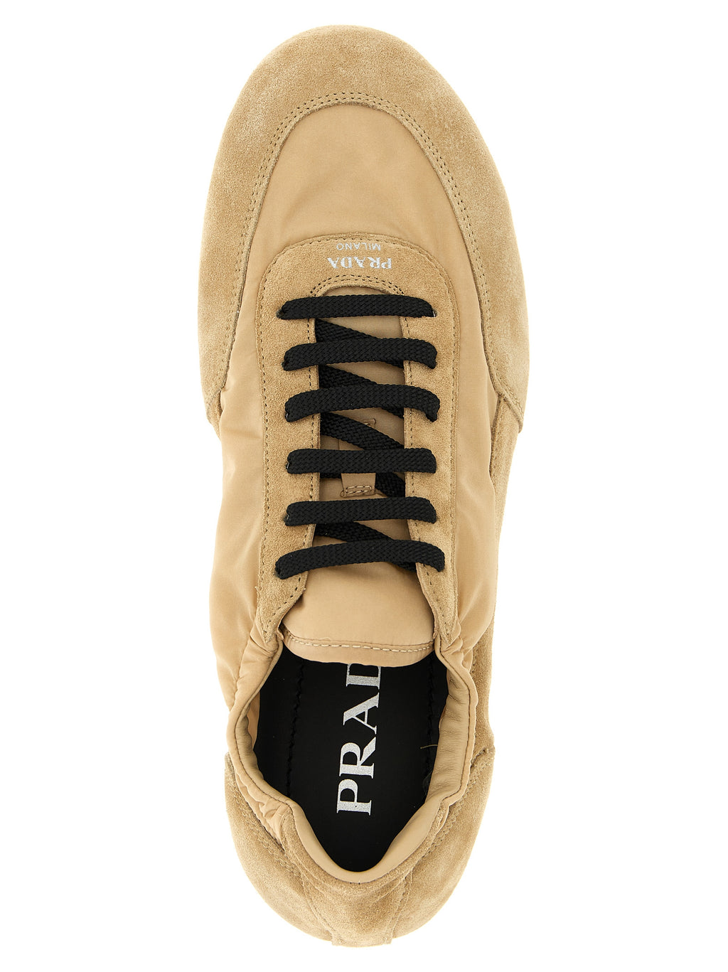 Beige Polyamid-Sneakers für sportliche Aktivitäten