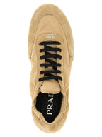 Beige Polyamid-Sneakers für sportliche Aktivitäten