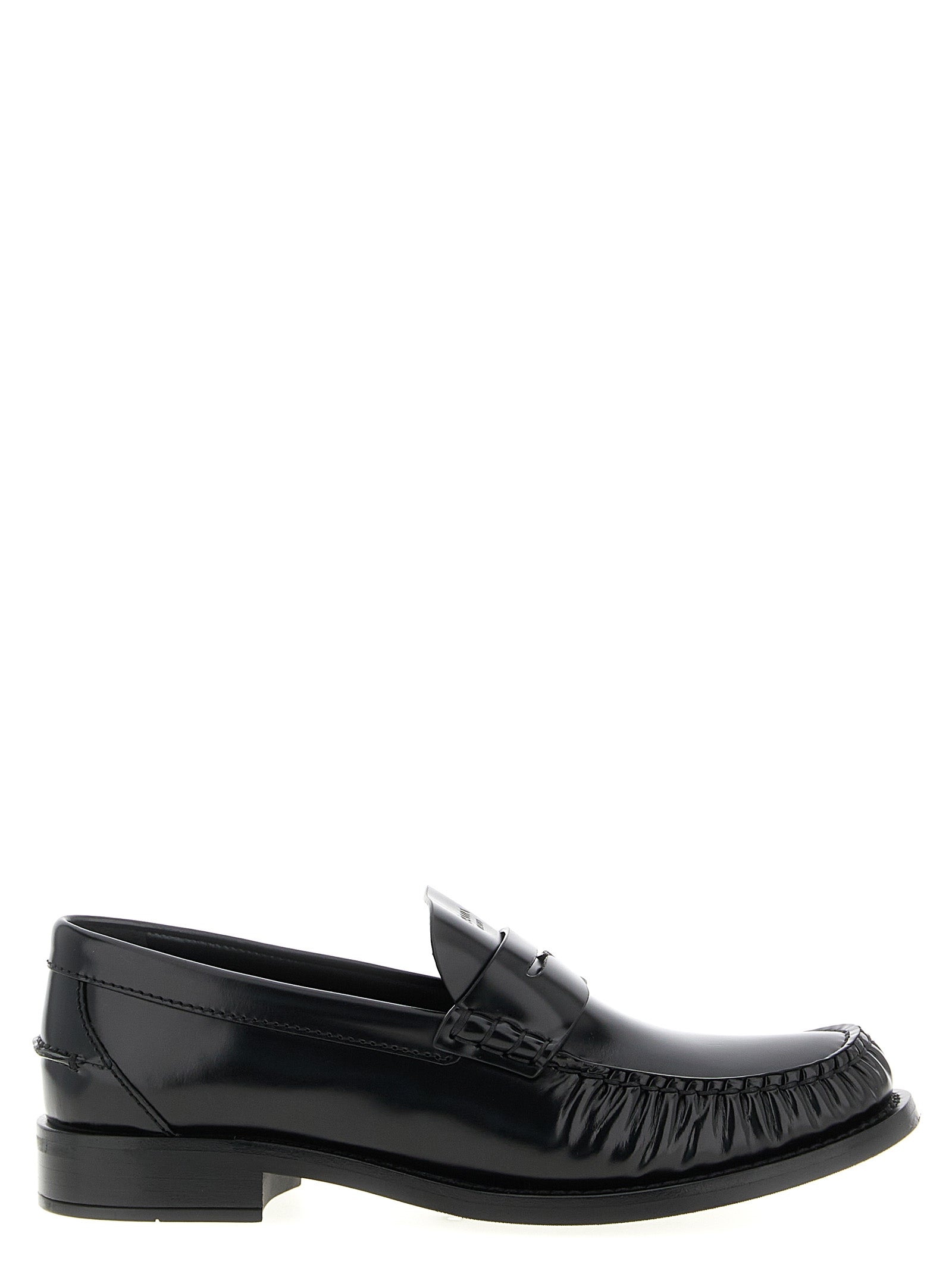 Schwarze Loafer aus Kalbsleder zum Hineinschlüpfen
