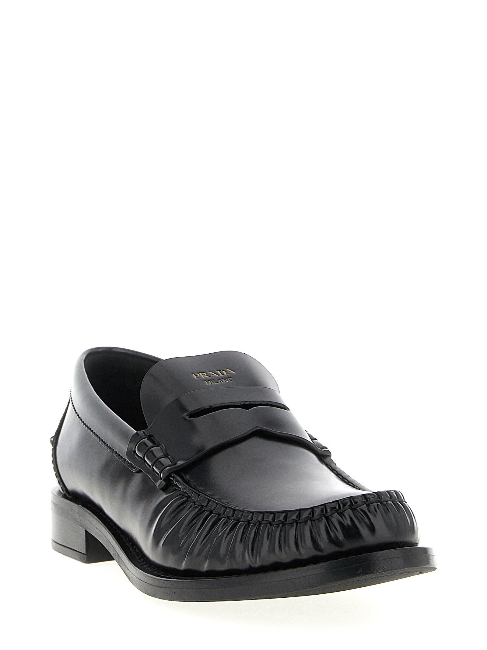 Schwarze Loafer aus Kalbsleder zum Hineinschlüpfen