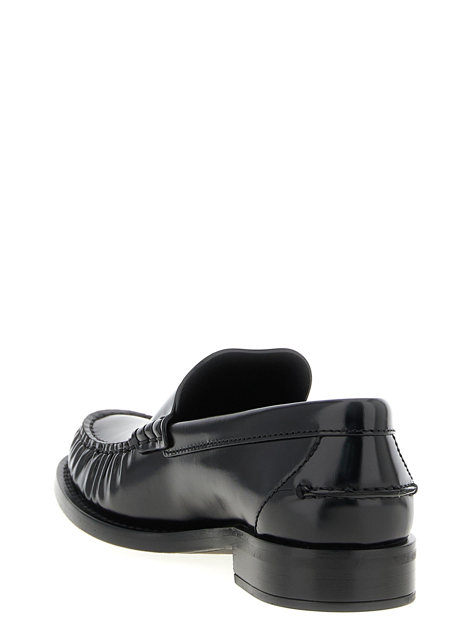 Schwarze Loafer aus Kalbsleder zum Hineinschlüpfen
