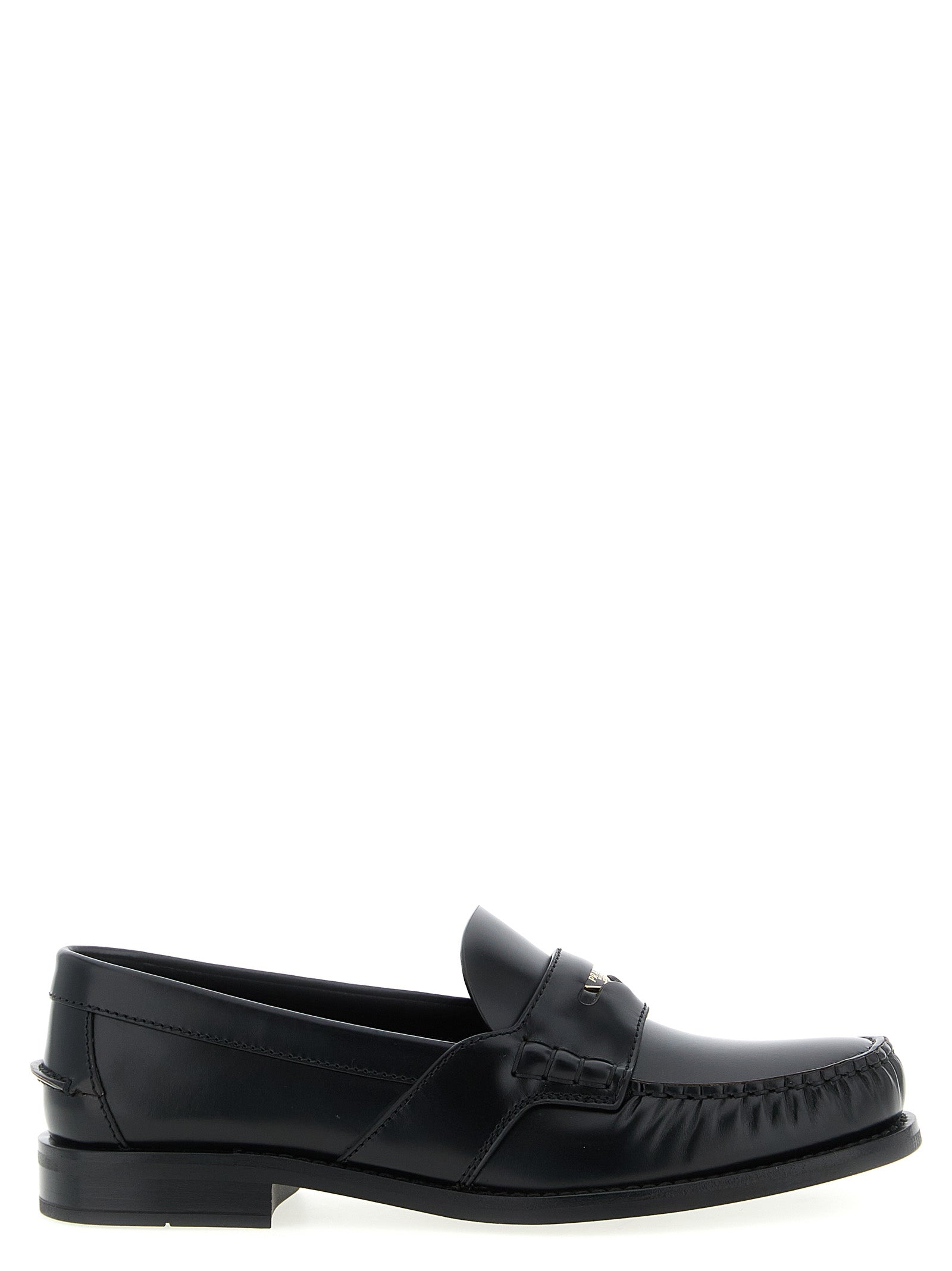 Schwarze Loafer aus Kalbsleder zum Hineinschlüpfen