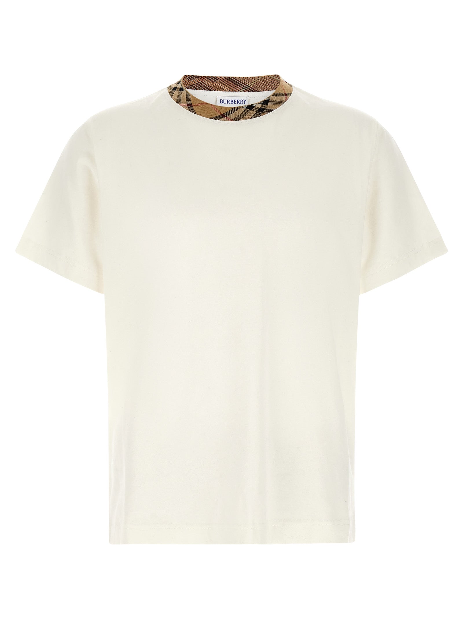 Beiges Baumwoll-T-Shirt