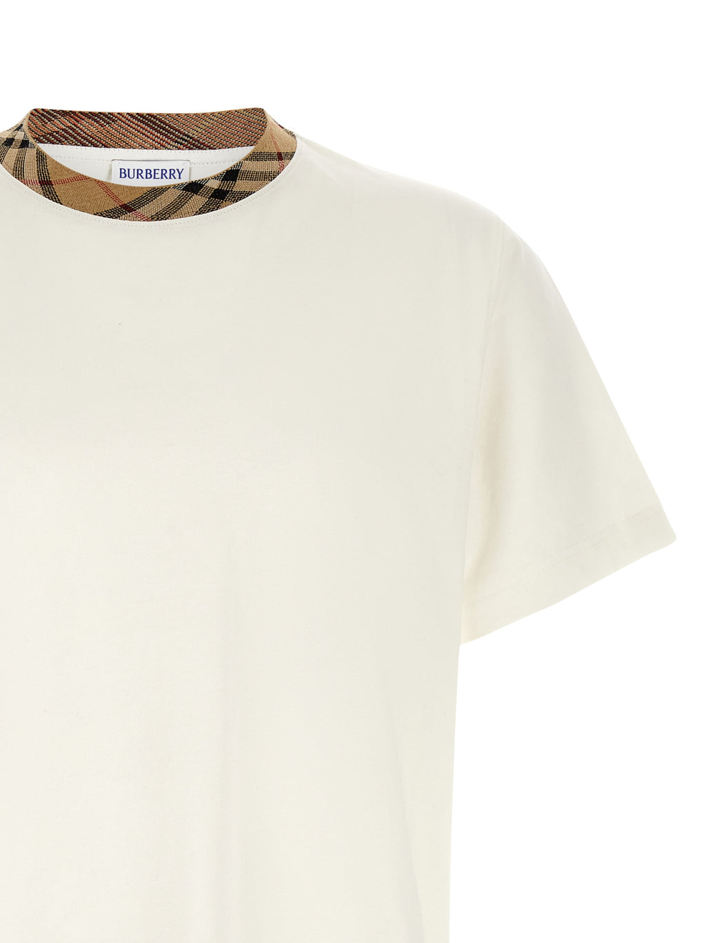 Beiges Baumwoll-T-Shirt