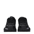 Schwarze Stoff-Sneaker mit klobiger Sohle