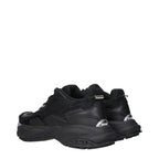 Schwarze Stoff-Sneaker mit klobiger Sohle