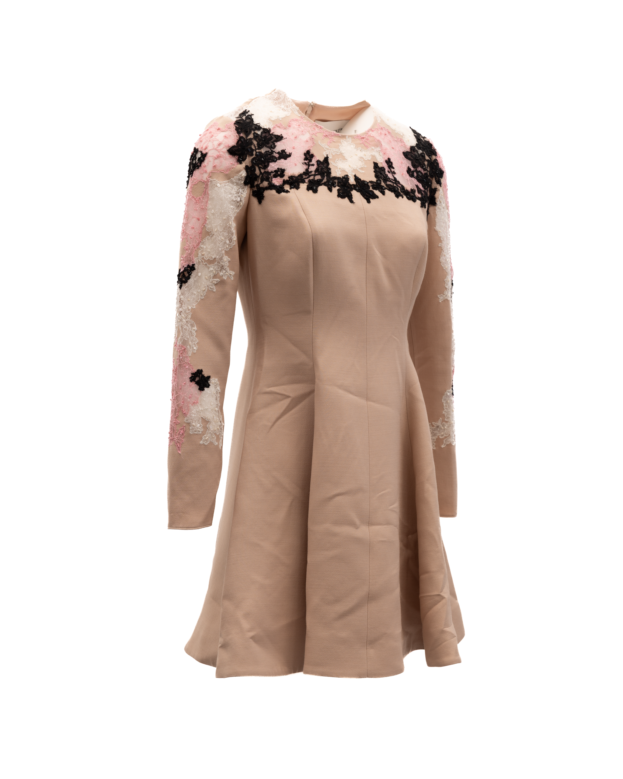 Cocktailkleid aus Spitze in Beige