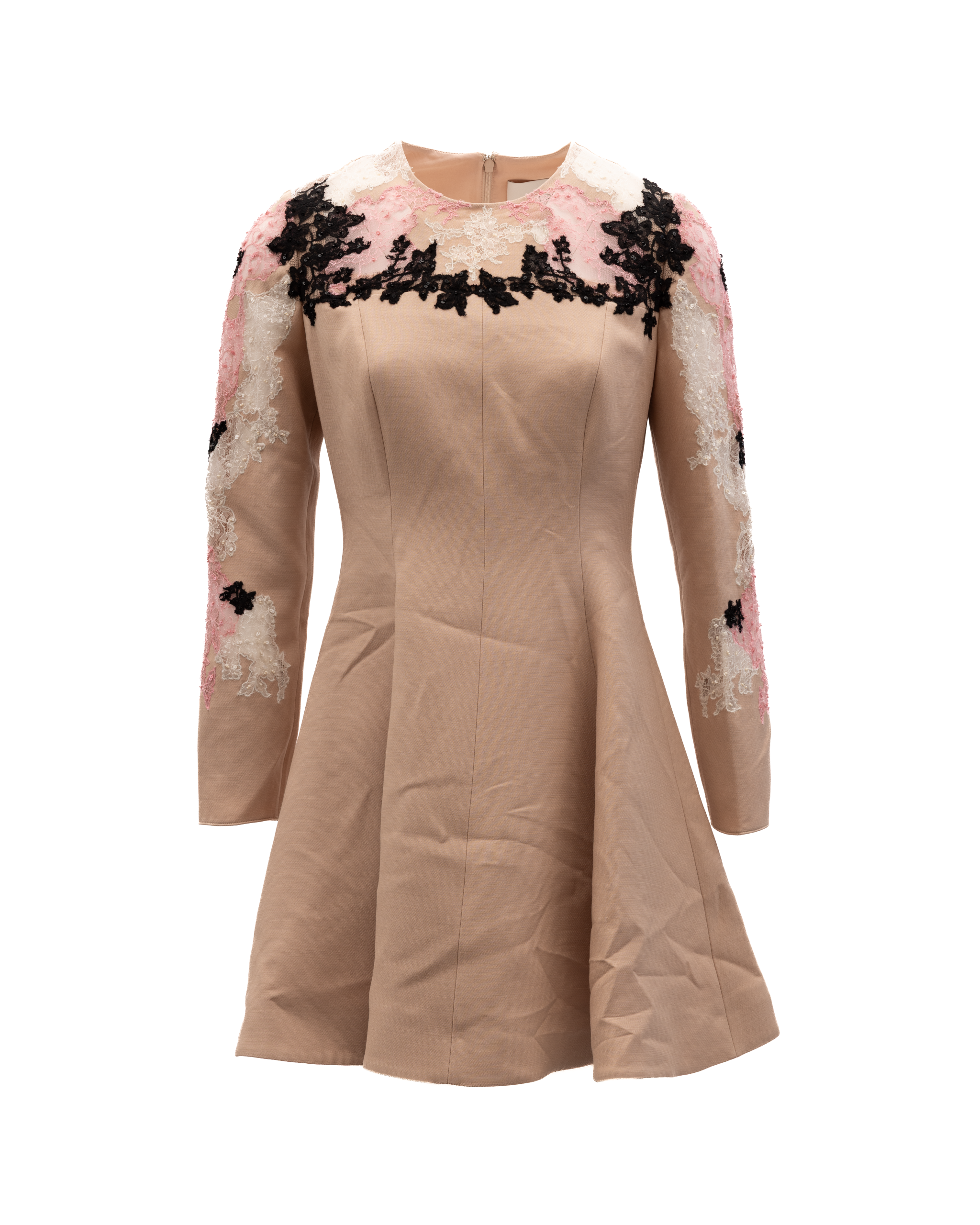 Cocktailkleid aus Spitze in Beige