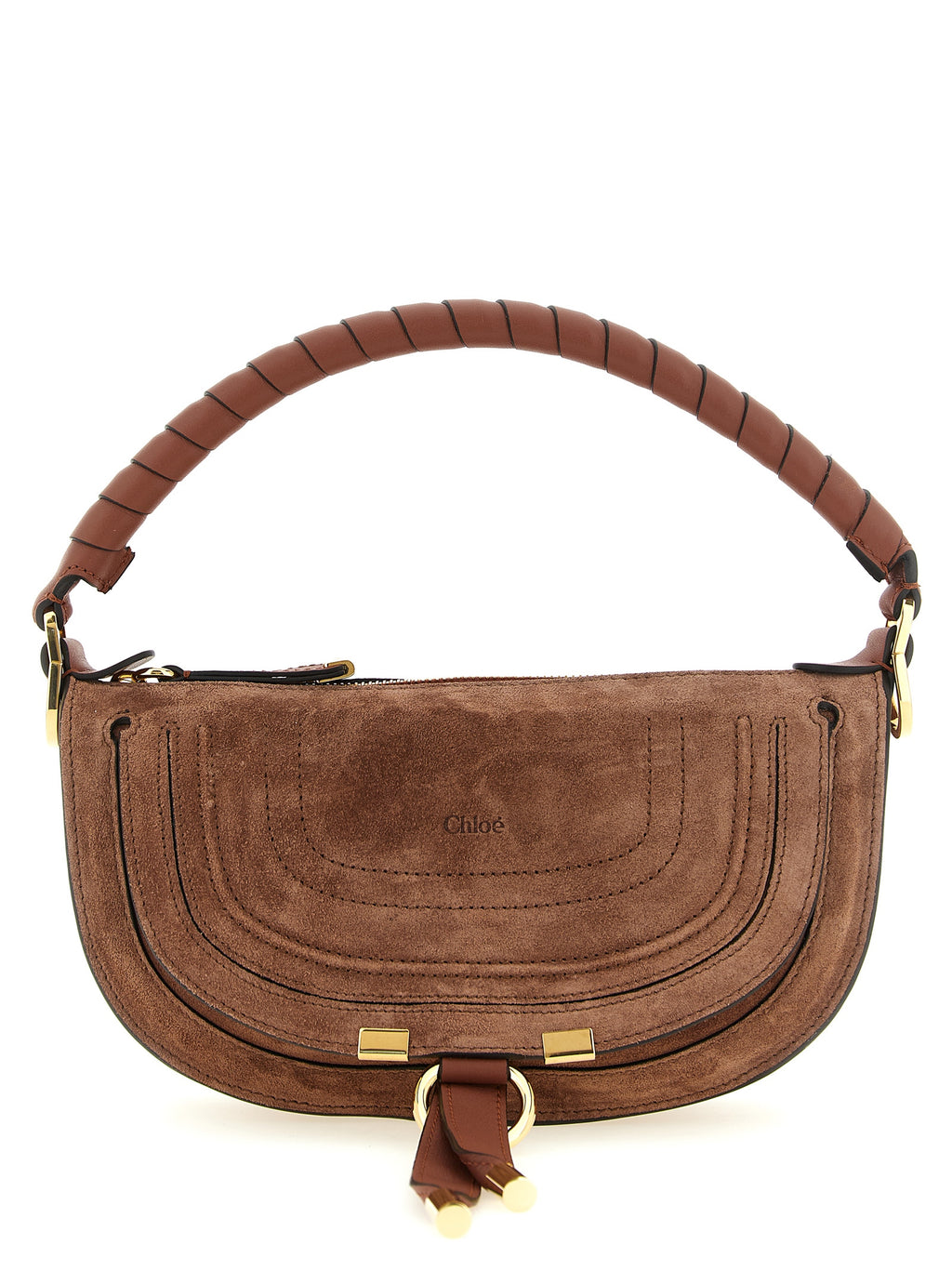 Braunes Kalbsleder Damen Crossbody Tasche