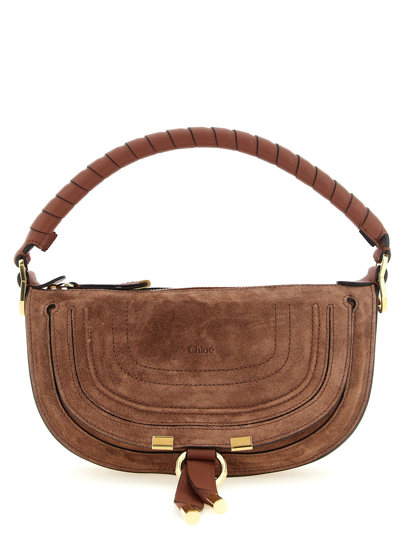 Braunes Kalbsleder Damen Crossbody Tasche
