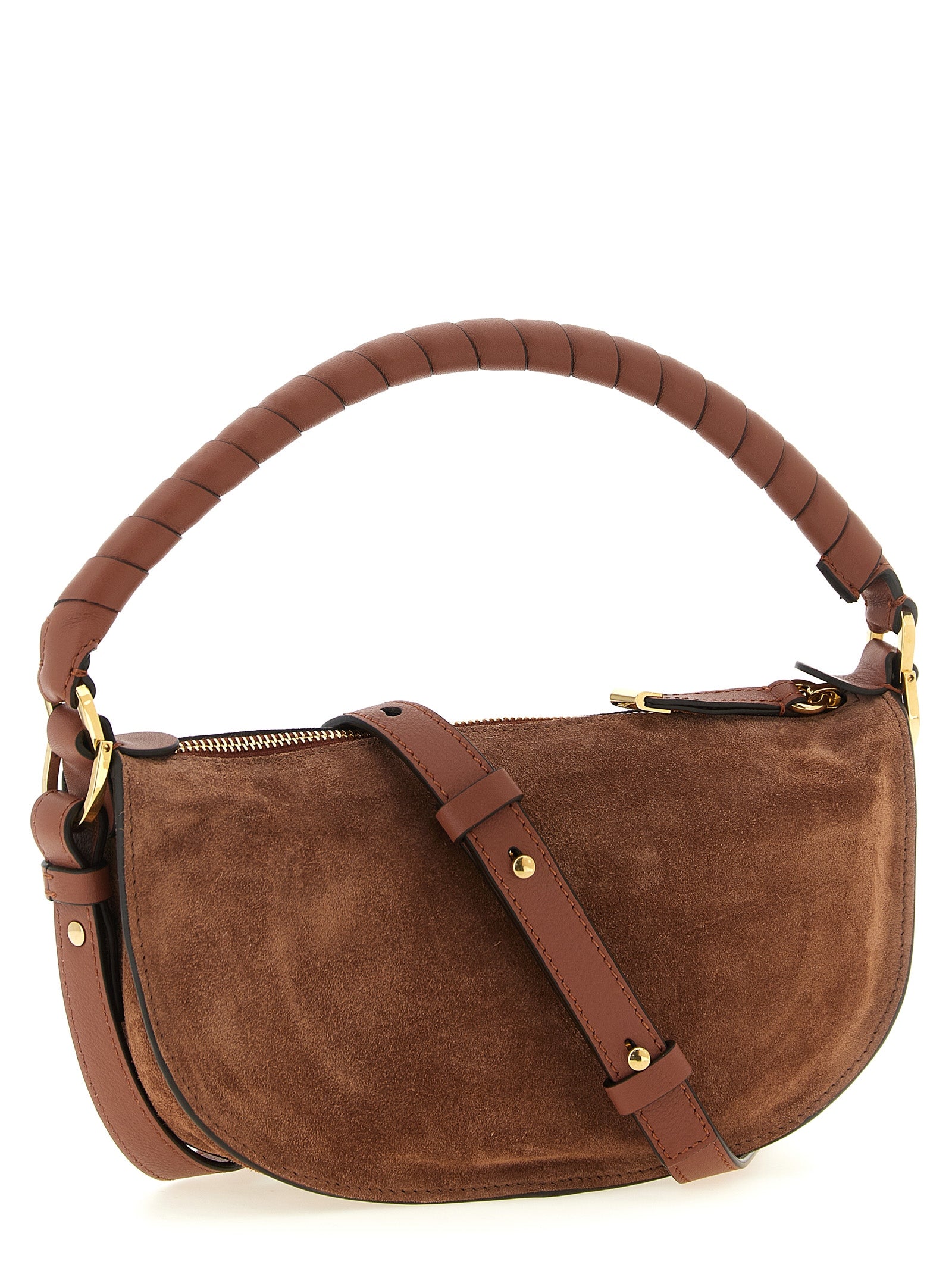 Braunes Kalbsleder Damen Crossbody Tasche