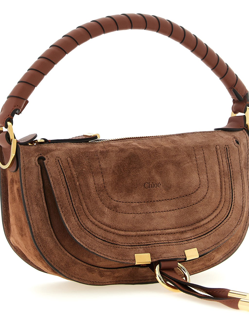 Braunes Kalbsleder Damen Crossbody Tasche