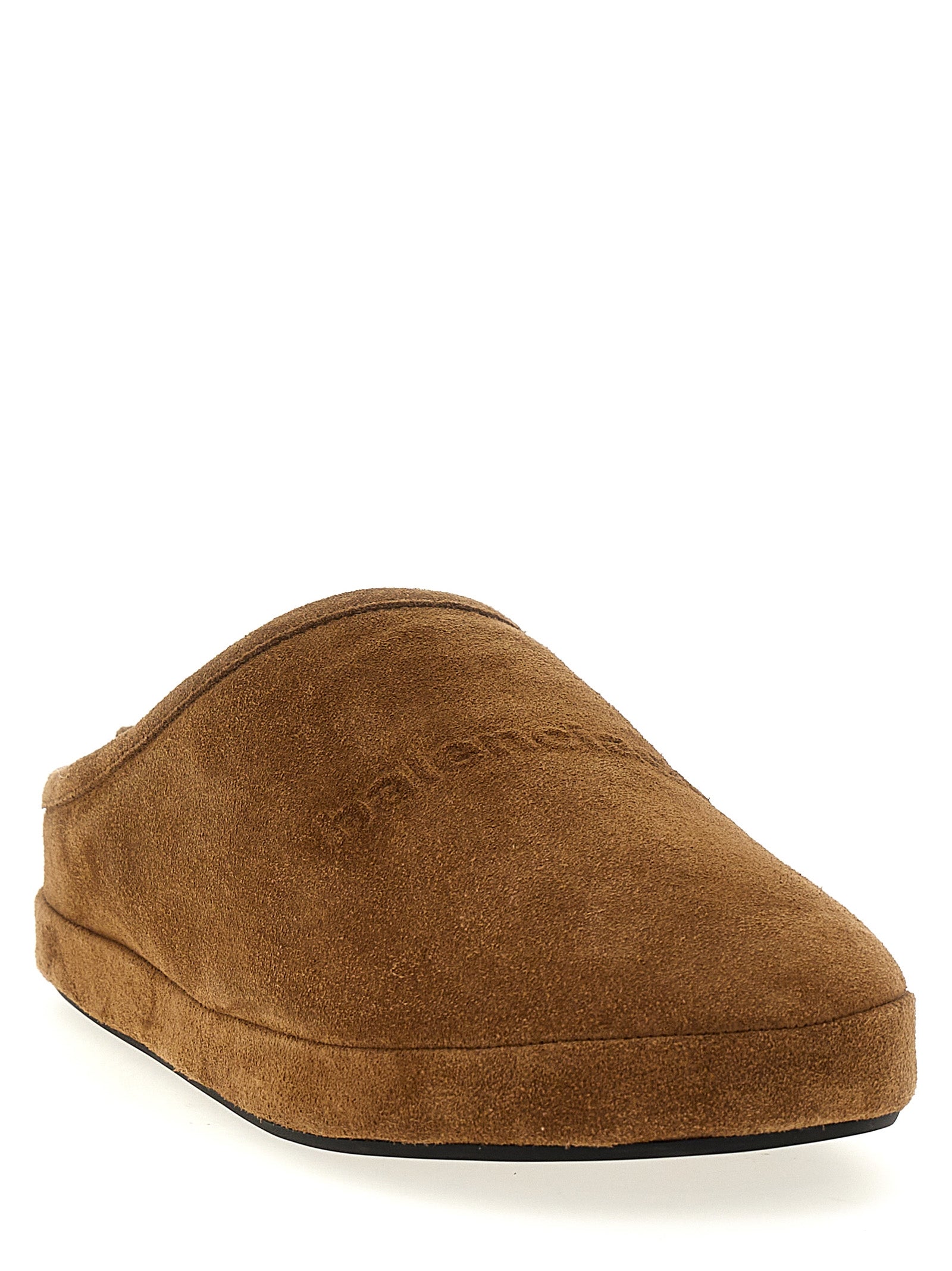 Braune Mules aus Leder 305111