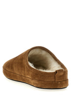 Braune Mules aus Leder 305111