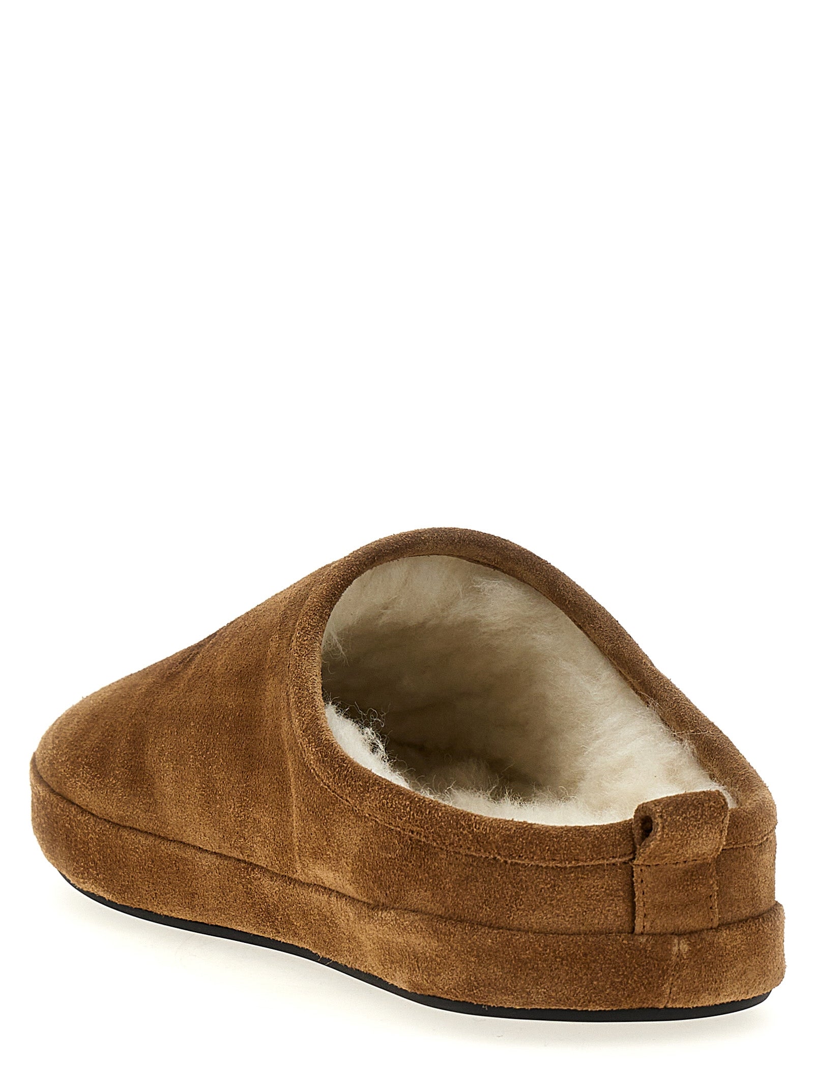 Braune Mules aus Leder 305111