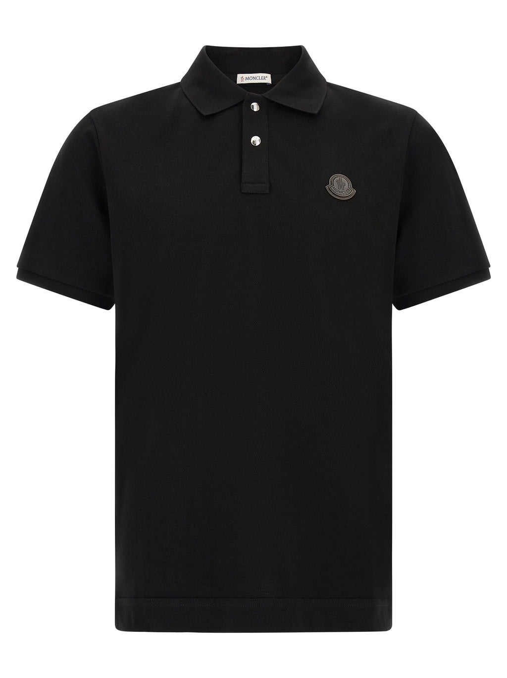 Schwarzes Poloshirt aus Leder