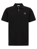 Schwarzes Poloshirt aus Leder
