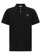 Schwarzes Poloshirt aus Leder