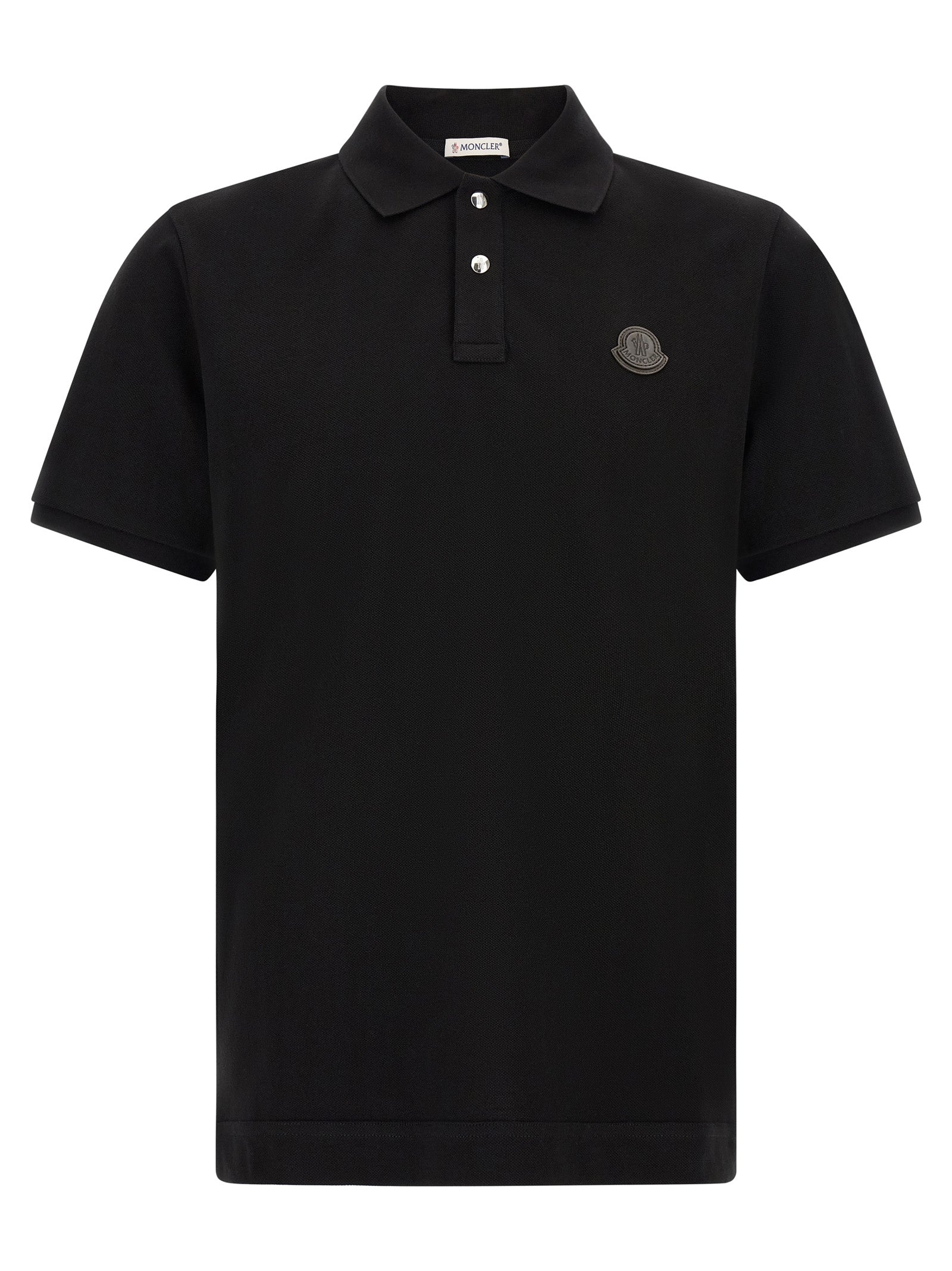 Schwarzes Poloshirt aus Leder