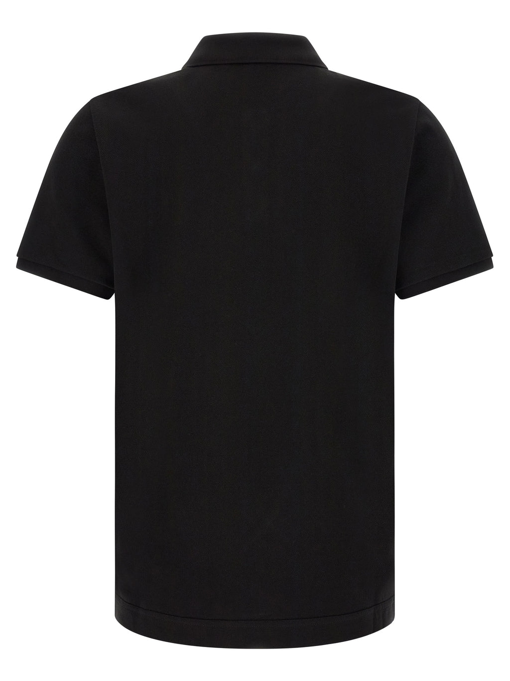 Schwarzes Poloshirt aus Leder