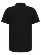 Schwarzes Poloshirt aus Leder