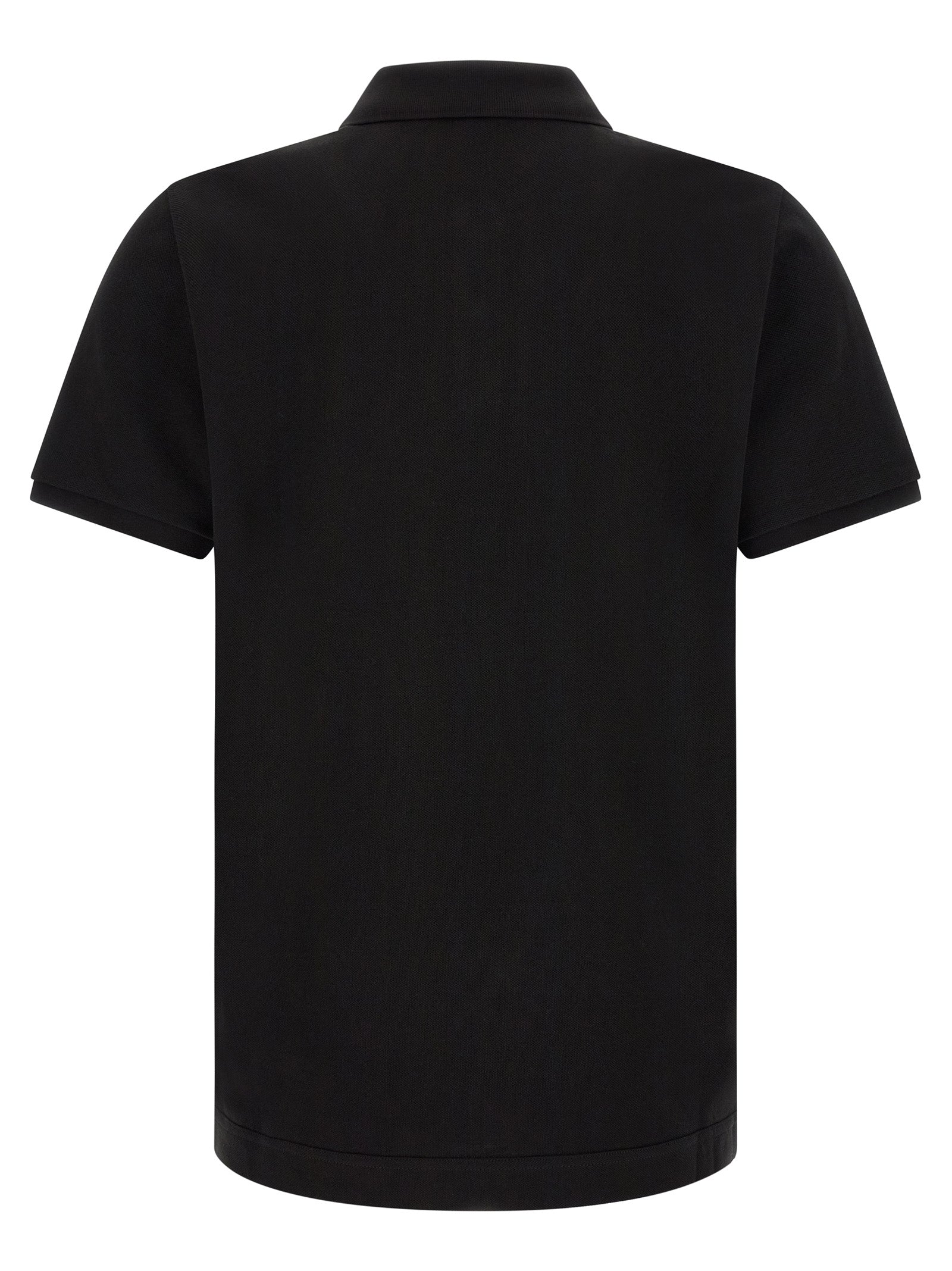 Schwarzes Poloshirt aus Leder