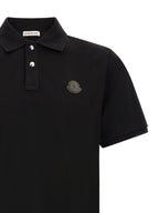 Schwarzes Poloshirt aus Leder