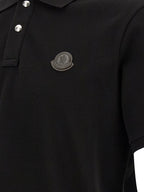 Schwarzes Poloshirt aus Leder