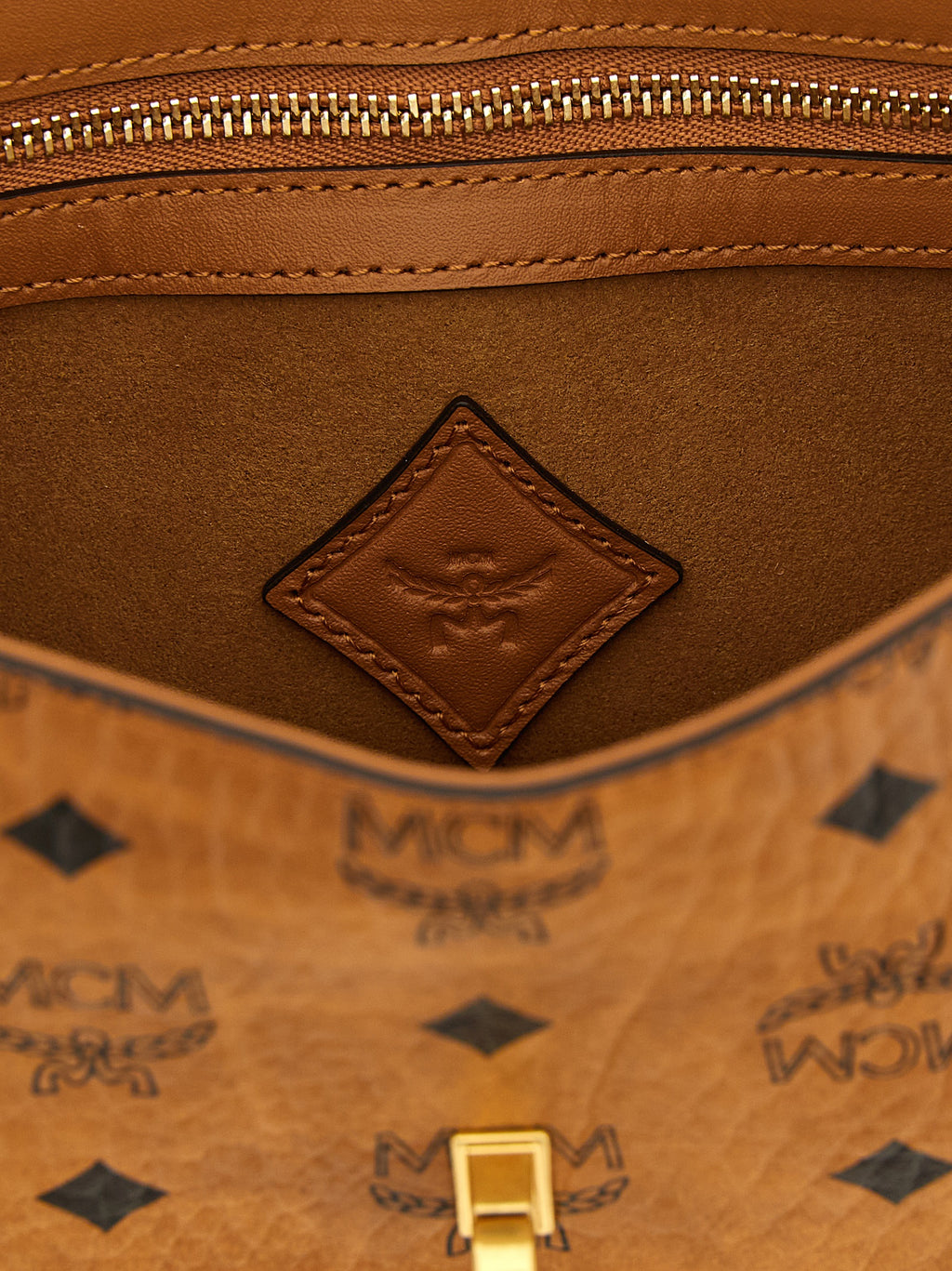 Schultertasche aus braunem Polyethylen