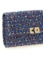 Blaue Umhängetasche aus Polyester