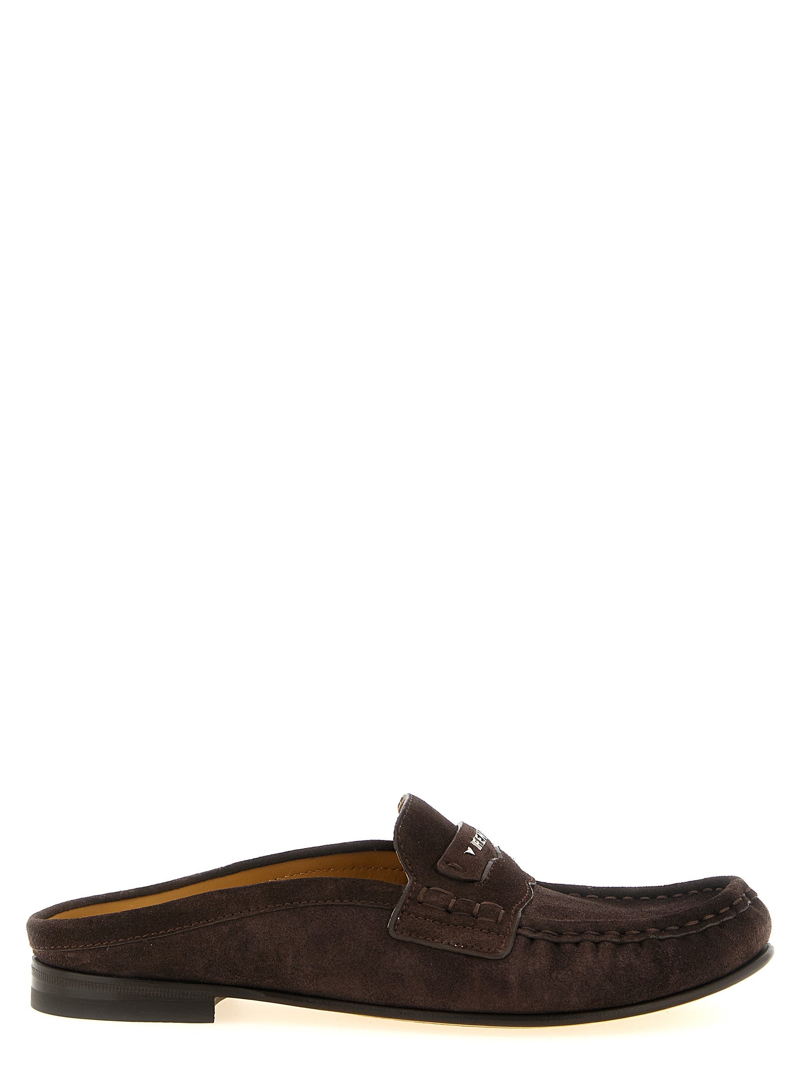 Braune Kalbsleder-Slipper