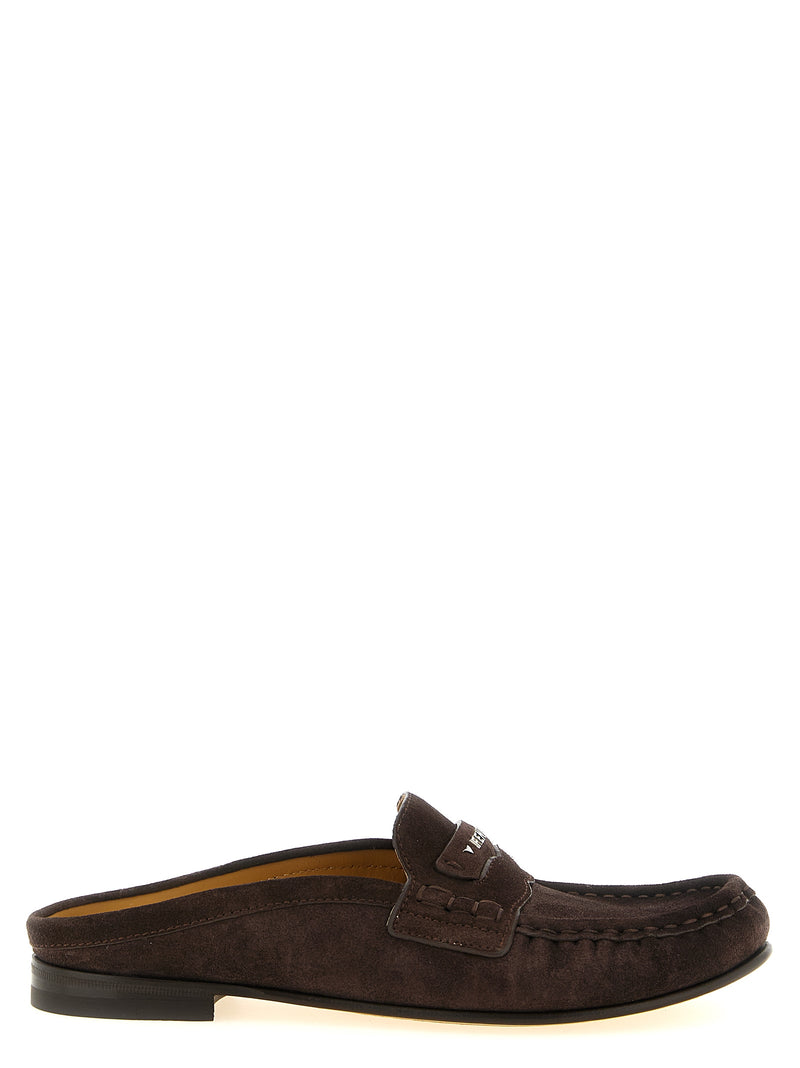Braune Kalbsleder-Slipper