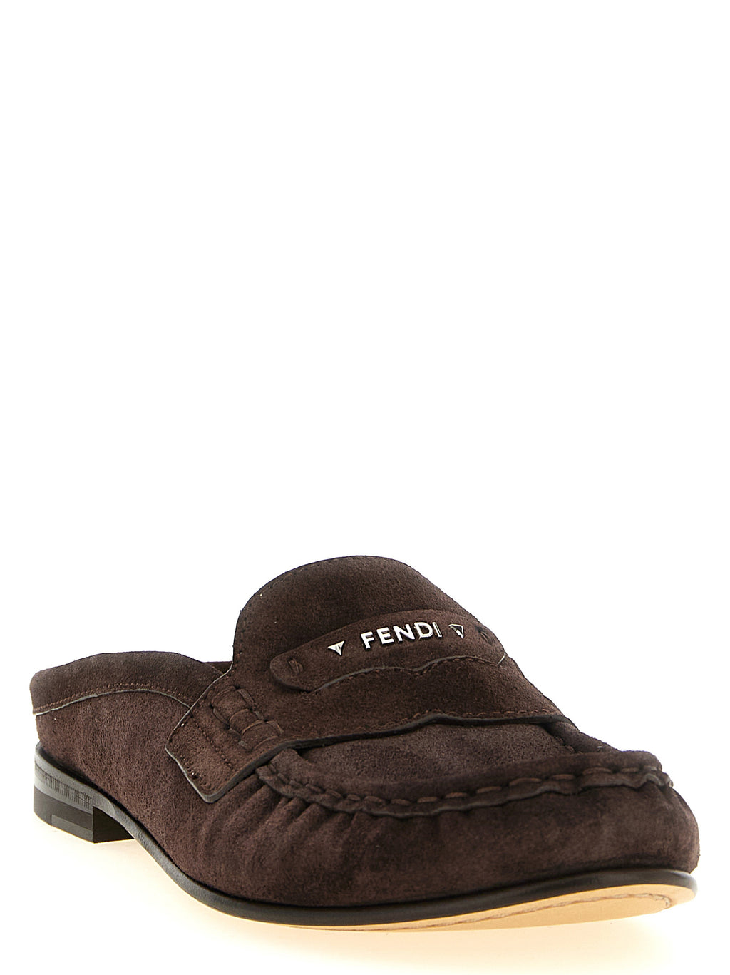 Braune Kalbsleder-Slipper