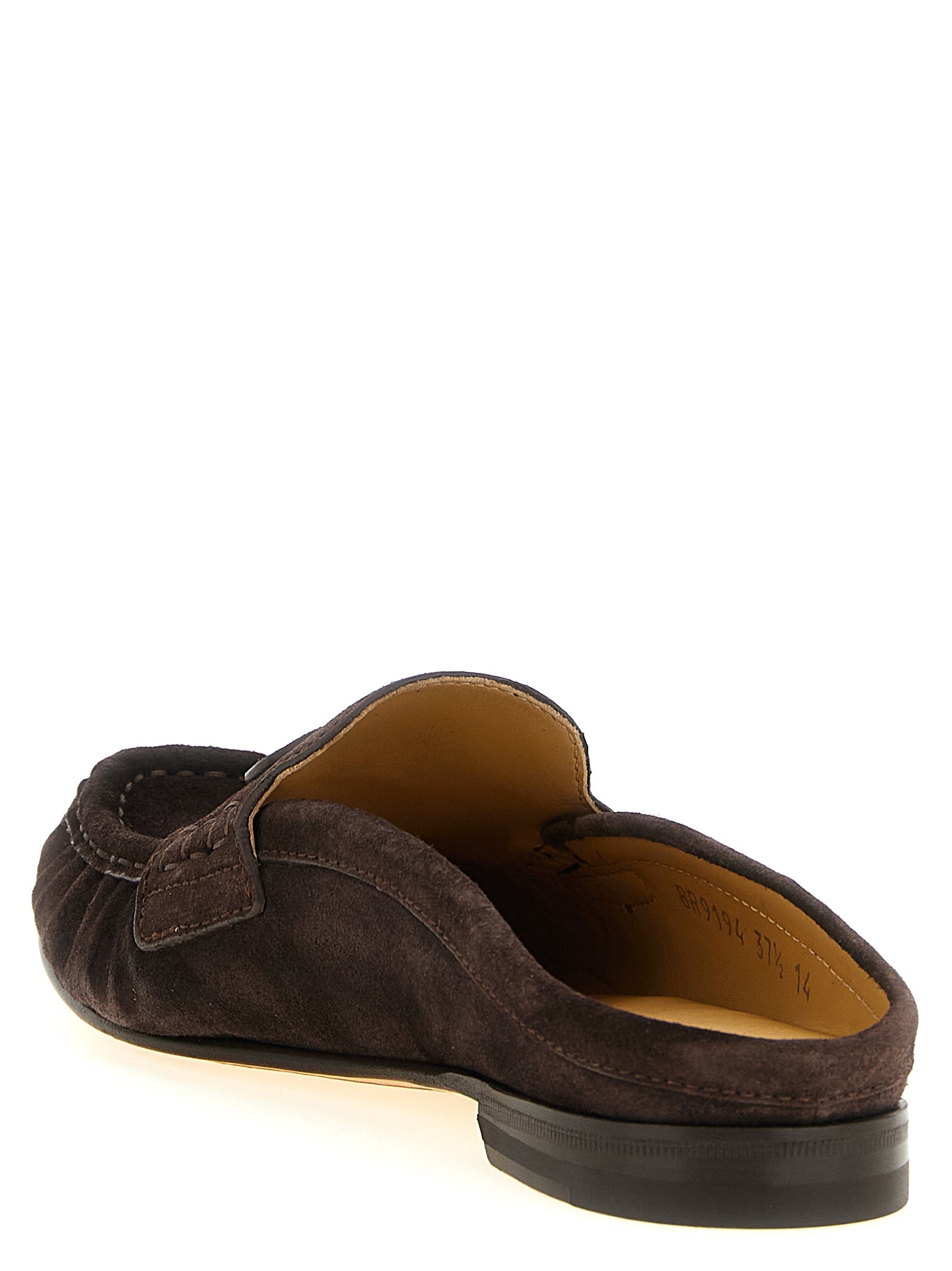 Braune Kalbsleder-Slipper