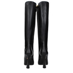 Schwarze Lederstiefel