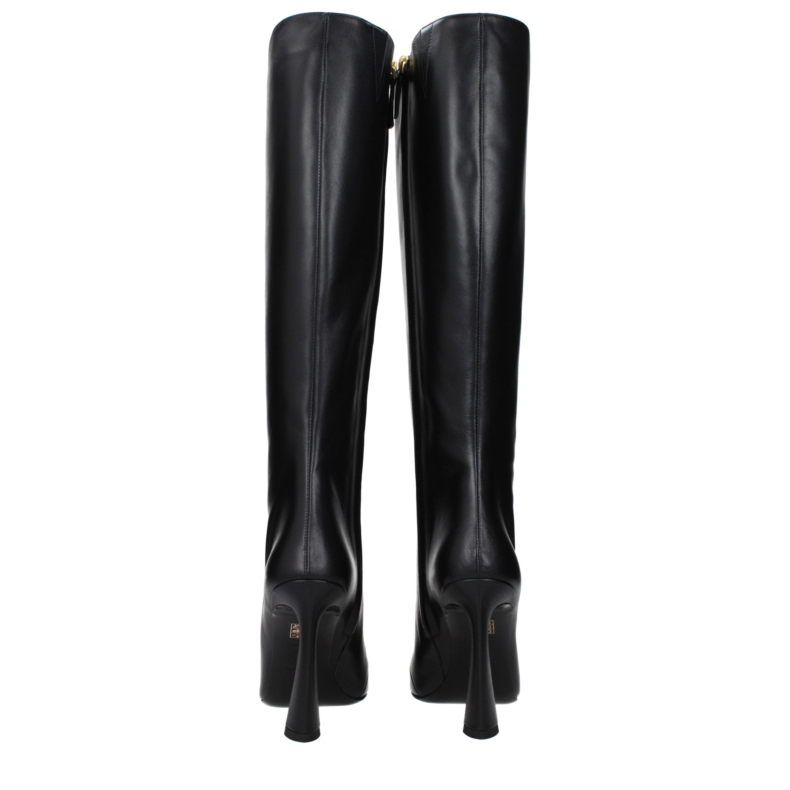 Schwarze Lederstiefel