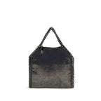 Schultertasche aus blauem Polyester