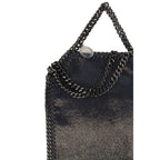 Schultertasche aus blauem Polyester