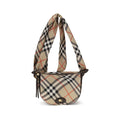 Beige Seiden-Schultertasche